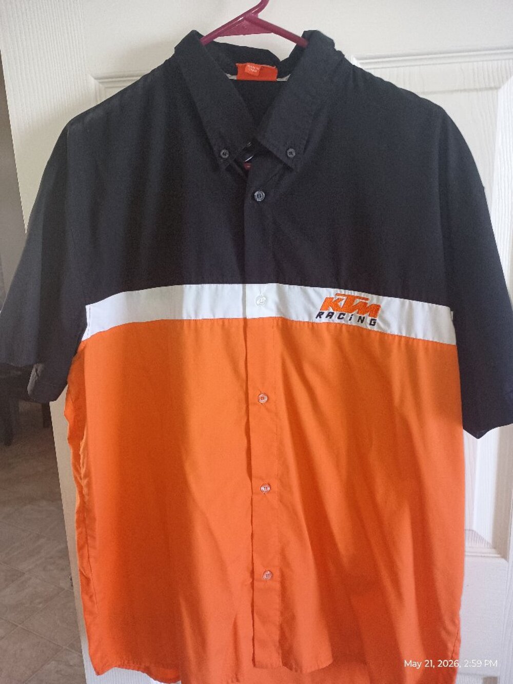 Men's KTM Racing Button Up Shirt XL